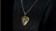 "Light of Life" Mammoth Ivory Cross-Shaped Shield Necklace