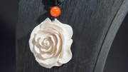 Rose Mammoth Ivory Red Jadeite Top Bead Necklace