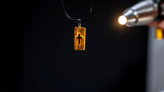 "Light of Life" Mammoth Ivory Cross Groove Translucent Necklace