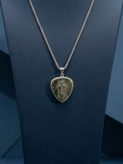 "Light of Life" Mammoth Ivory Cross-Shaped Shield Necklace