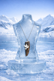 和平鴿古象牙沉香木吊墜項鏈