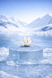 《高飛》和平鴿古象牙胸針