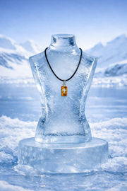 《生命之光》凍土古象牙十字架凹槽透光項鏈